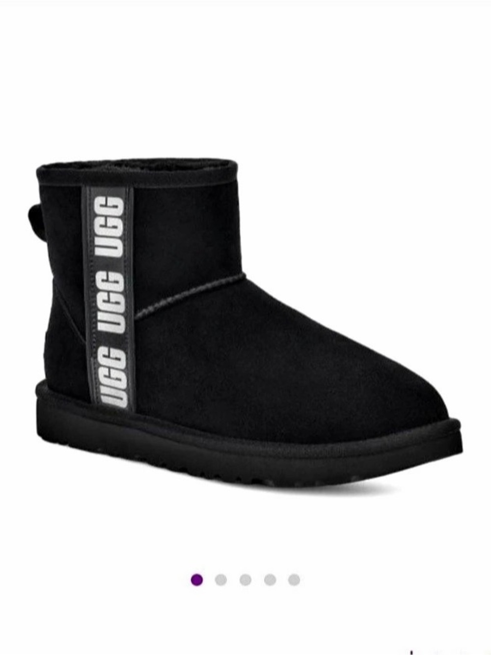 UGG Classic Mini Side Logo Boot Black Winter Boots